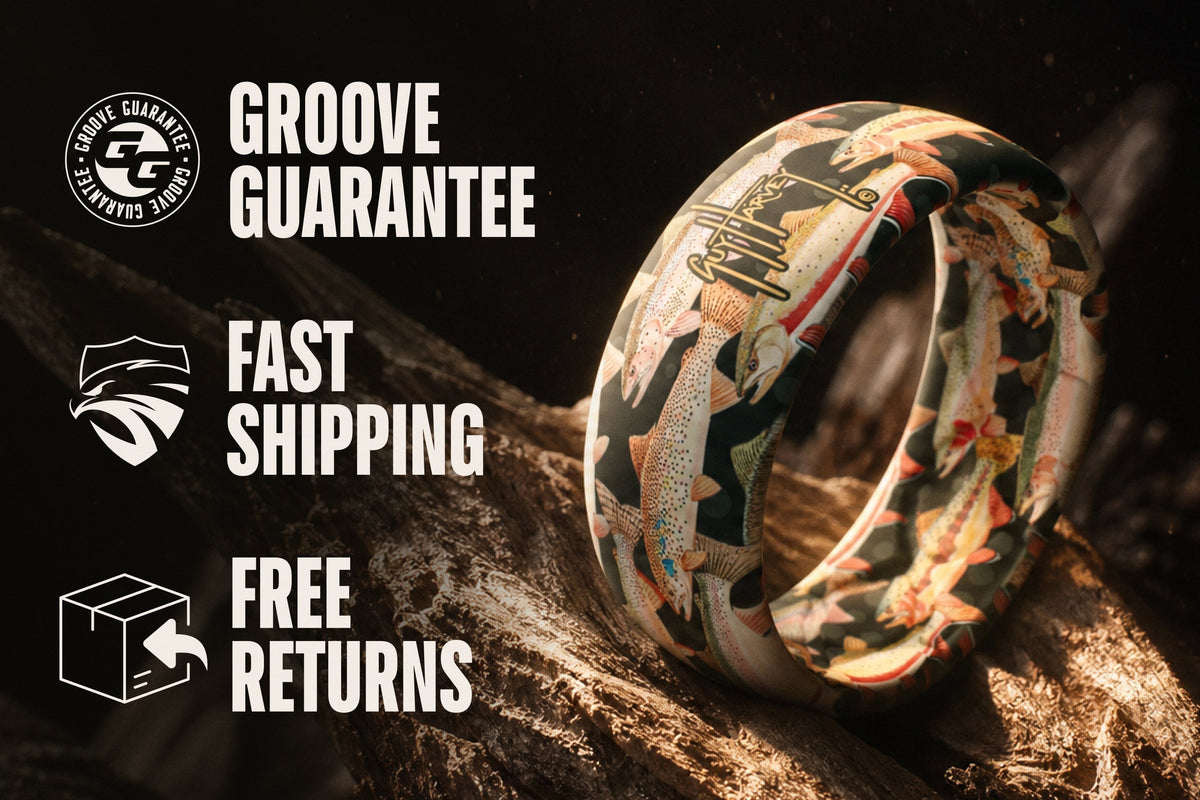 Guy Harvey Turtle Palms Thin Ring